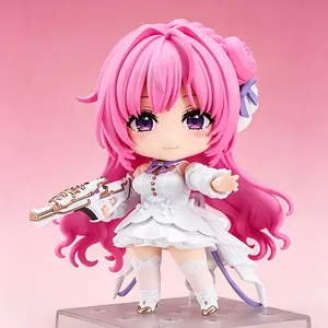 #2740 Dorothy Doro Chibi Screen-Accurate Action Figure - Goddess of Victory NIKKE Mini Collectible Toy, 3 Interchangeable Faces, Golden Gun, Movable Joints, Game Fan Gift, Screen-Accurate Action Figures