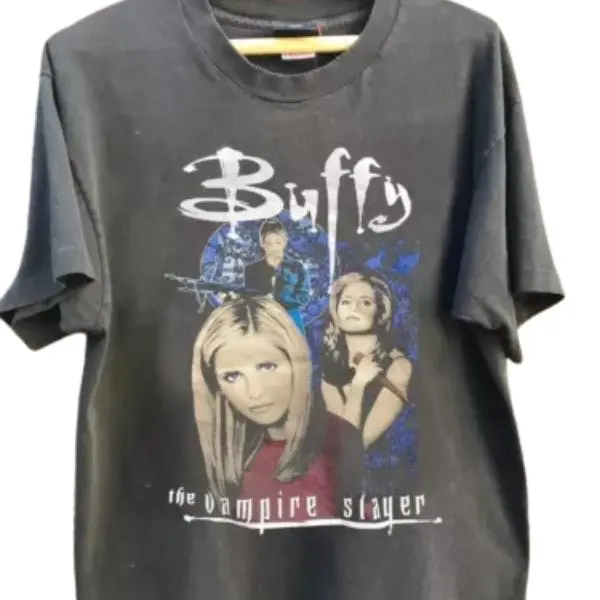 Buffy The Vampire Slayer 90'S Graphic Unisex Tee Y2K Pop Culture Vintage Band Tee