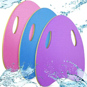 3 Pcs Kids Bicolor Swimming Kickboard with Handrail Hole, Swim Training Aid for Children, Swimming Pool Auxiliary Exercise Equipment for Toddler Summer Beach Training