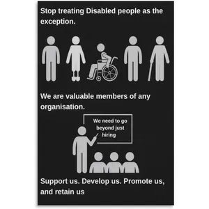 Not All Disabilities in Life Are Visible. Popular Science Poster (6) Bedroom Office Printed Canvas Wall Art Decoration Poster Unframe-style 20x30inch(50x75cm)