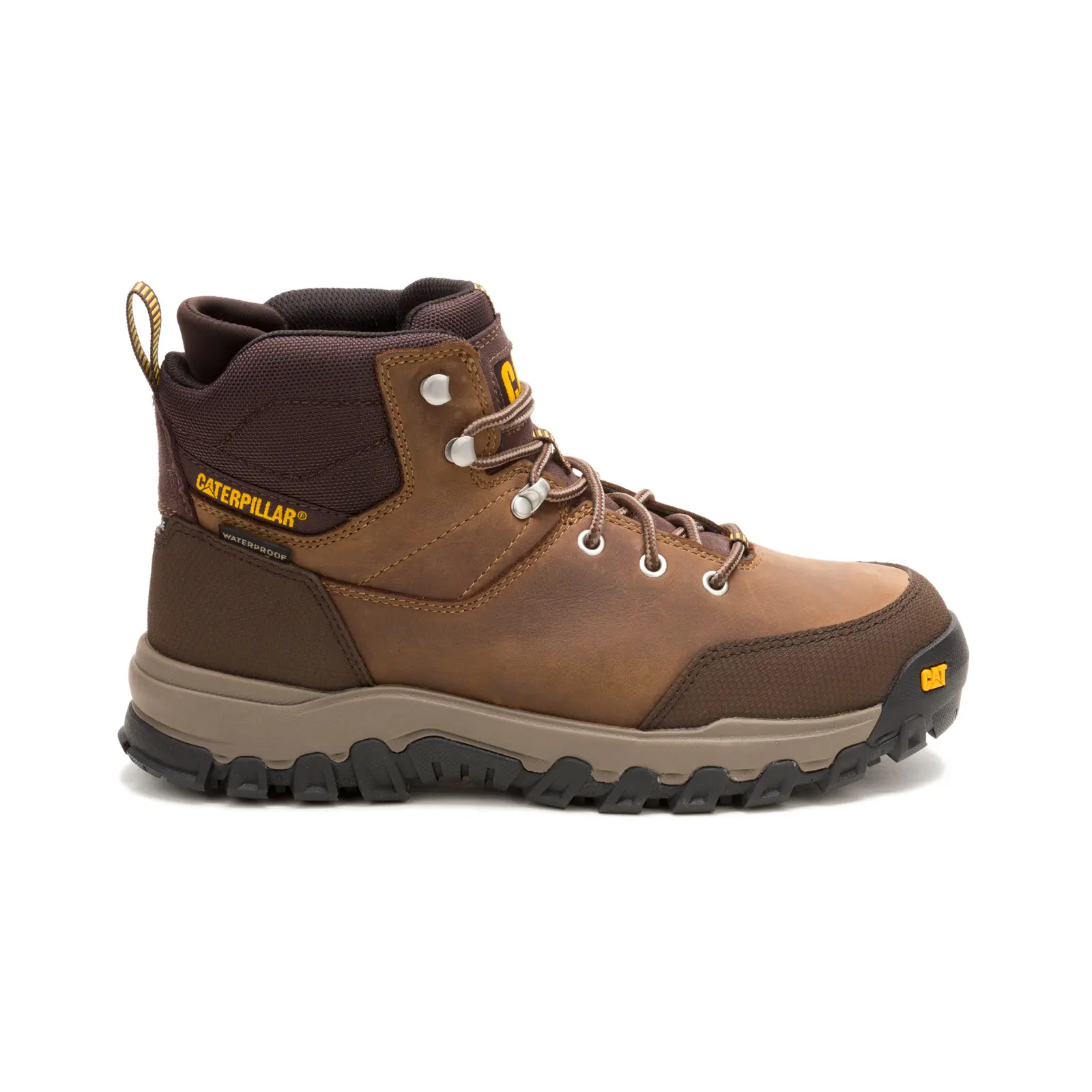 Caterpillar Threshold Rebound Hiker WP Steel Toe Mens Brown Wide Work Boots