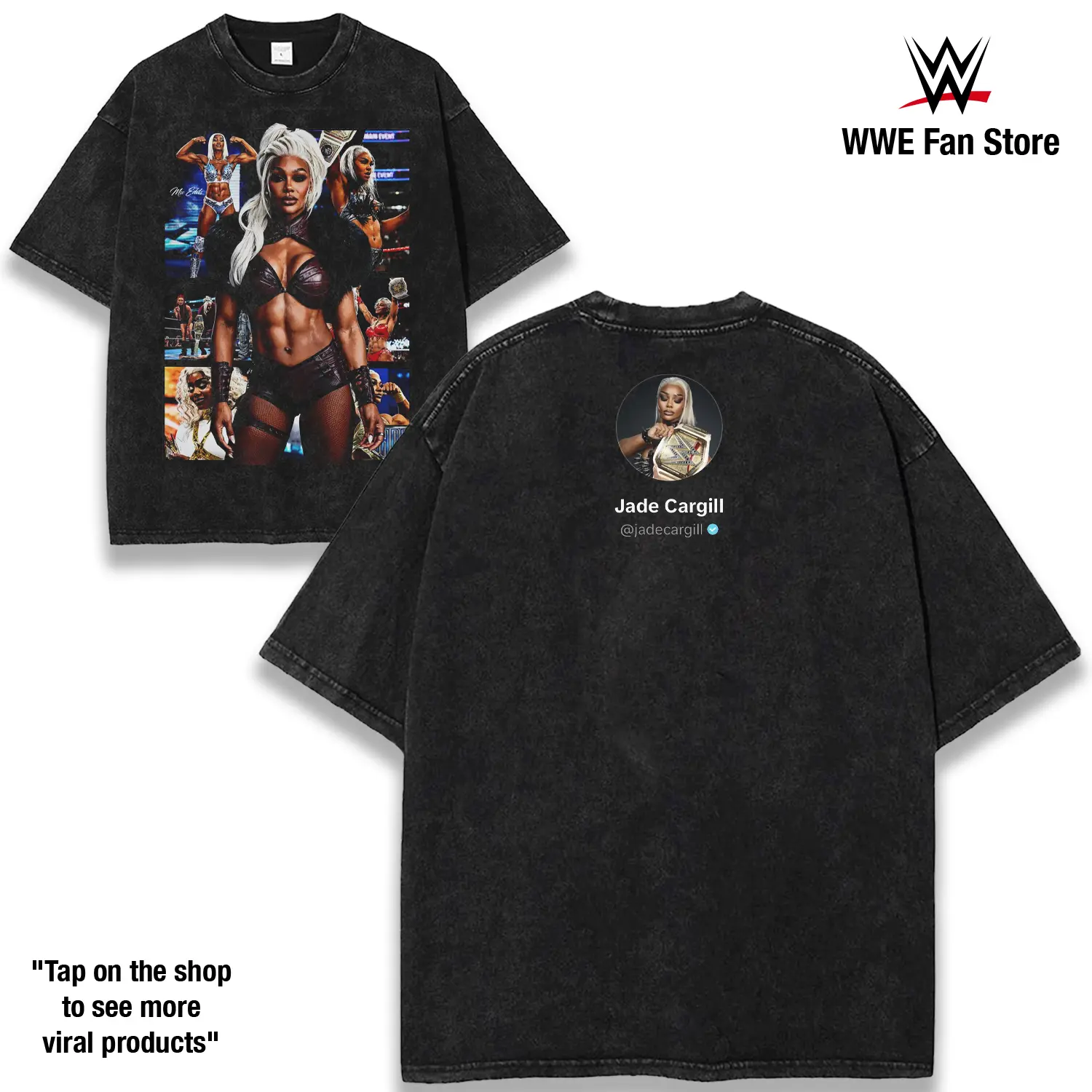 Jade Cargill WWE Graphic T-Shirt, The Storm Superstar Celebrating Her Power, Athleticism and Dominant In-Ring Style, Championship Journey, Major WWE Matches and Rise as a Fearless Wrestling Star