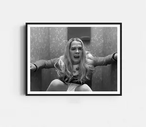 Funny Movie Poster, White Chicks Funny Bathroom, Funny Bathroom Wall Art, Black and White, Toilet Print, Restroom Decor Decoration Photo