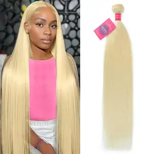 Blonde Human Hair Bundles Straight 613 Bundles Human Hair 14A Grade Brazilian Virgin Human Hair Bundles 1 Bundle Blonde Weave bundles human Hair 100g High Quality