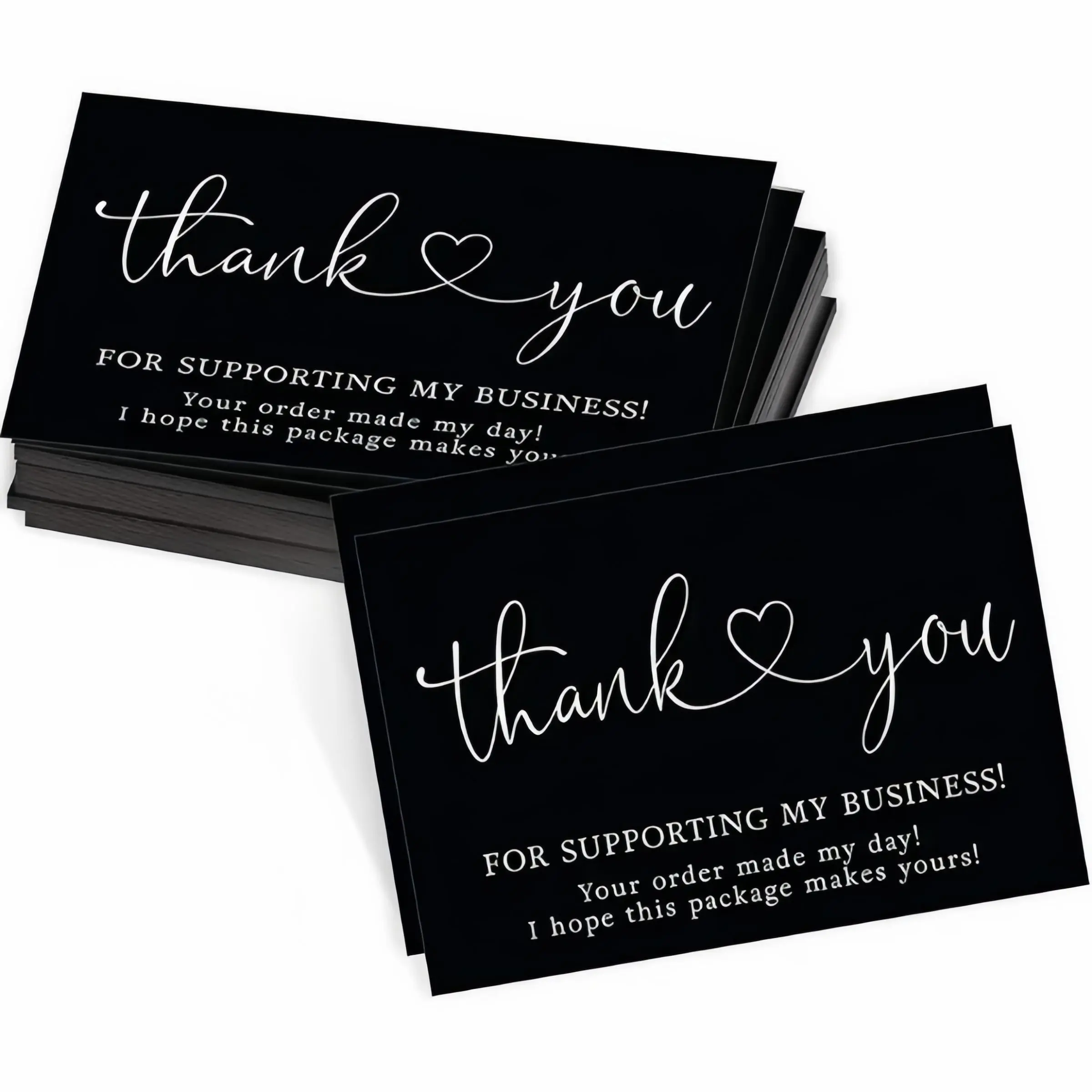 50 Pcs Gold Foil Thank You Cards Bulk, Business Decorative Stickers, Gift Packaging Tags, Appreciation Message Cards, Custom Message Card, Thanks Card, Ideal for Events & Gifts