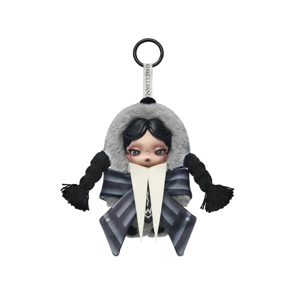 POP MART SKULLPANDA × Wednesday Plush（Nevermore Academy Uniform Version）