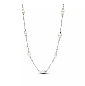Pandora Treated Freshwater Cultured Pearl Station Chain Necklace 393175C01-45