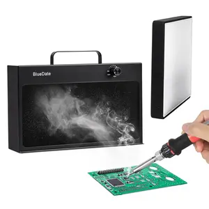 BlueDate HEPA Solder Fume Extractor Fan Solder Smoke Absorber DIY Work Fan for Soldering Station, Hand Engraving, Jewelry Soldering Use with HEPA Filter