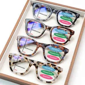 4pcs Progressive Multifocal Blue Light Blocking Reading Glasses Women's Reading Glasses Stylish Printed Designs Multiple Options For Various Occasions Easy To Fold And Carry Fashionable Accessories