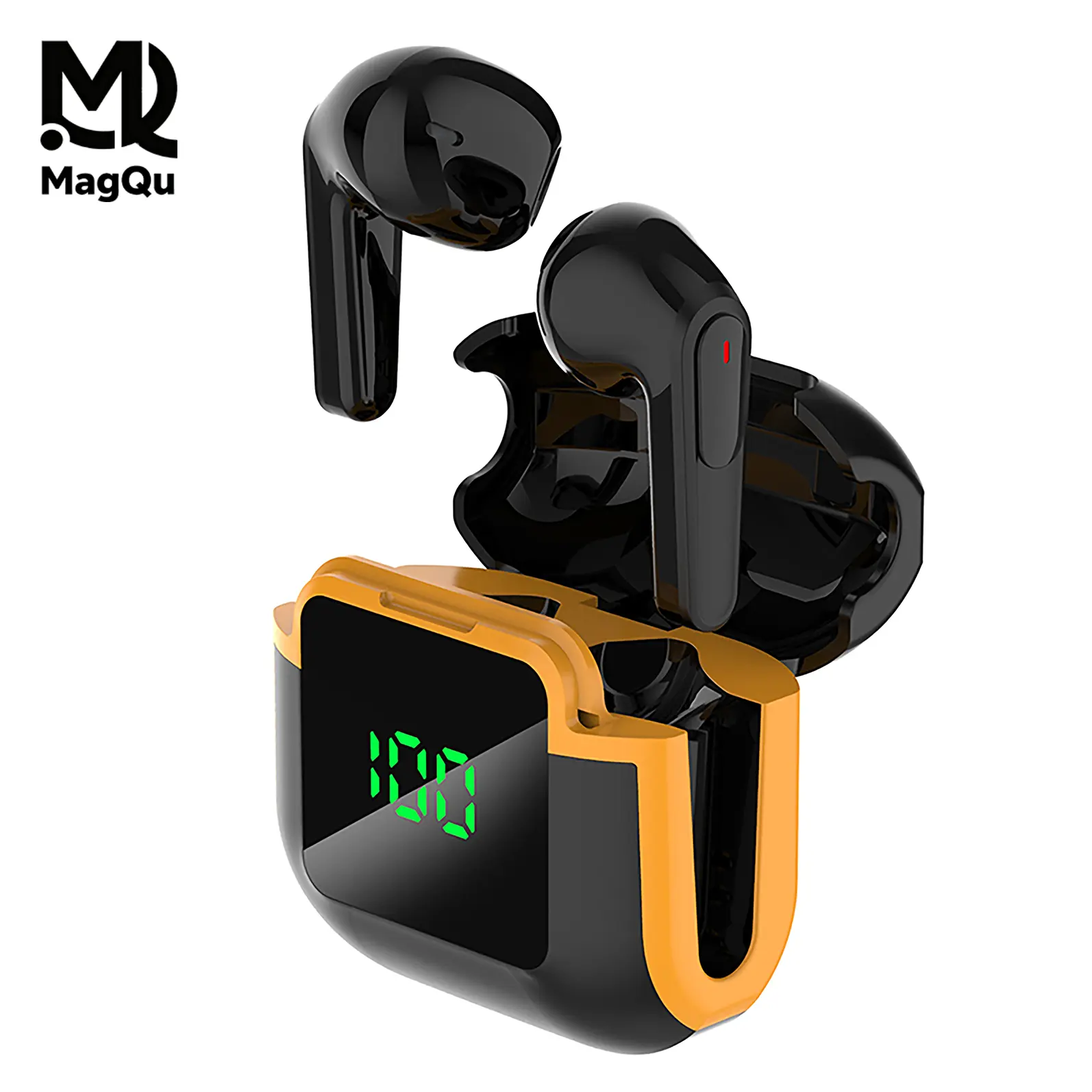 MAGQU Bluetooth 5.3 Earphones with LED Power Display, Hi-Fi Waterproof Wireless Earbuds | Suitable for Office, Sports, Study and Voice Calls | Built-in Microphone Electronic Audio headphones bluetooth