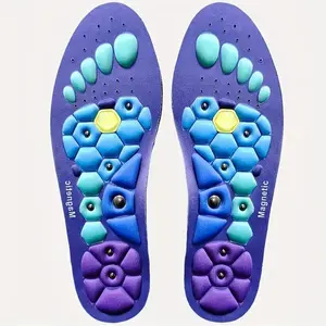 [Comfortable Massage Insoles] 1 Pair Acupoint Massage Insole | Pressure Massage, Comfortable Support, Sweat Absorbing, Breathable, Meridian Unobstructed - Men's and Women's Flat Foot Insoles, Acupressure Insoles