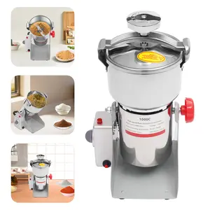 3600W Electric Grain Mill Grinder, 304 Stainless Steel Commercial Grinders, Dry Grain Mill Grinder with 1000g/2.2lbs Capacity, 0-180° Tilt Angle 110V