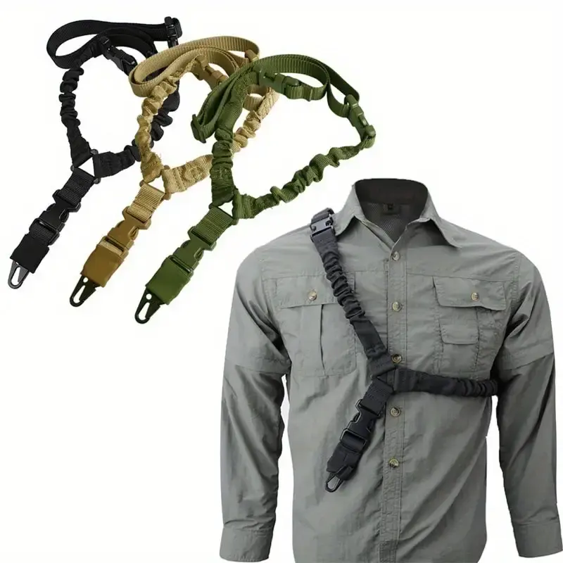 Hunting Gear Single Point Sling Tactical Rifle Sling with Metal Buckle Adjustable Length for Outdoor Use Secure & Durable tiktokshopspringglowup