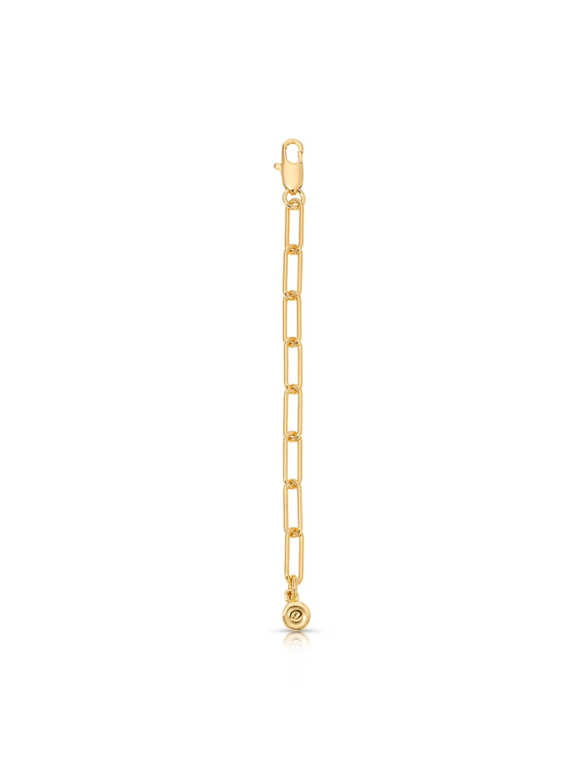 Ettika 3 Inch Large Link Chain Extender 750/18K Gold Plated Jewelry Accessory for Necklaces Bracelets Anklets with Bold Oversized Links Cubanlink