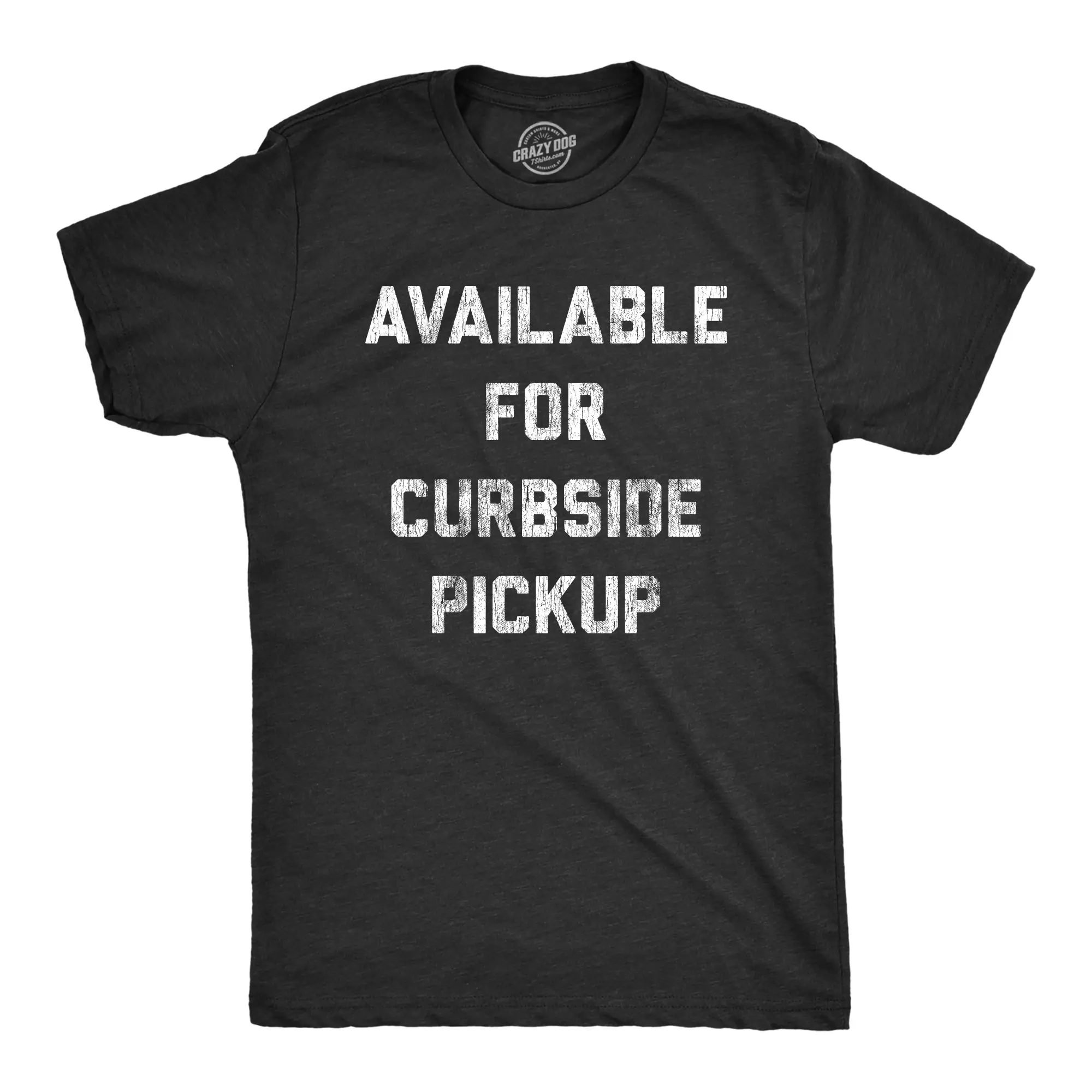 Mens Available for Curbside Pickup T Shirt Funny Food Dating Graphic Novelty Tee Mens Funny T Shirts Cool Vintage Fashion T-Shirt Gift Classic Menswear Love Apparel for Men Funny Introvert Short Sleeve Novelty Black