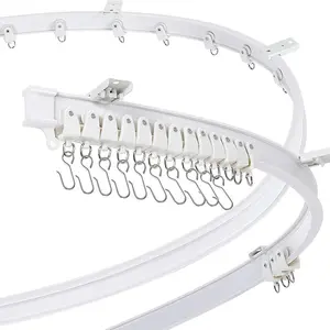 Ceiling Curtain Track 22.1FT/7M Bendable Ceiling Mount Flexible Window Rails for Room Divider, RV, Bay Window, Shower Space , Bunk Bed Curved Curtain System