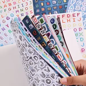 Yooma 2000pcs Alphabet Stickers - Glittery Pastel & Neon Colors, Self-Adhesive Glossy Paper with Glittery Letters, Numbers, Symbols, Hearts, Stars, Bows - for Scrapbooking, Junk Journals, Gift Decorations - Ideal For Women, Scrapbooking Supplies
