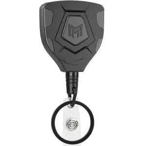 Extendable Keychain with Belt Clip, ID Badge Reel Keyring with 31.5 Inch Steel Cord, Heavy Duty Keychain, 9 Oz, 2 Piece Set