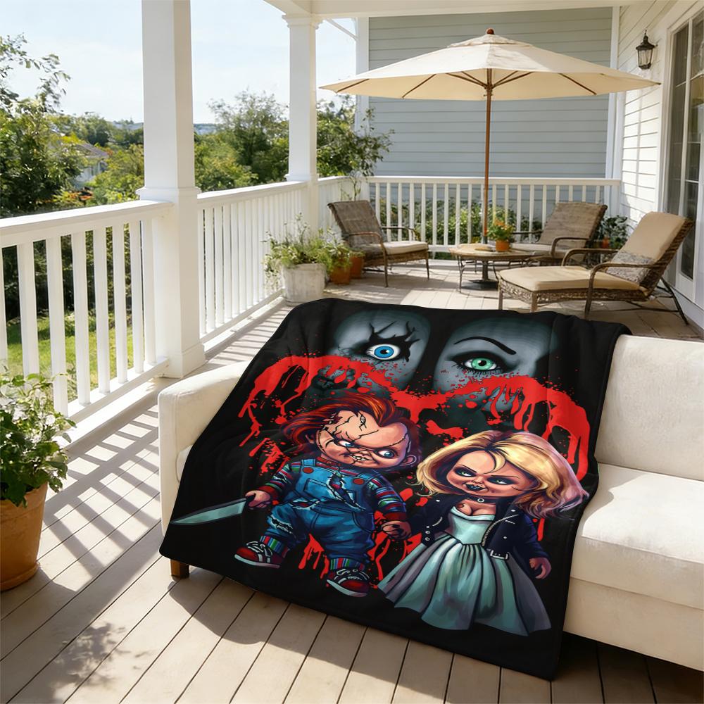 Countdown Sale!cozy flannel blanket Soft Funny Throw Blanket Horror Movie Blanket A warm nap blanket Suitable for use in offices, sofas, and travel settings, etc,Suitable for all four seasons A gift suitable for fans, friends and children