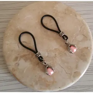 Pink Ball and Claw Nipple Nooses - Adjustable Loop / Non Piercing Nipple Ring Jewelry