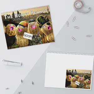 The Burnt Peanut 2026 Calendar, The Burnt Peanut Wall Calendar, Bungulator Desktop Calendar, The Burnt Peanut Merch, Funny Meme Calendar