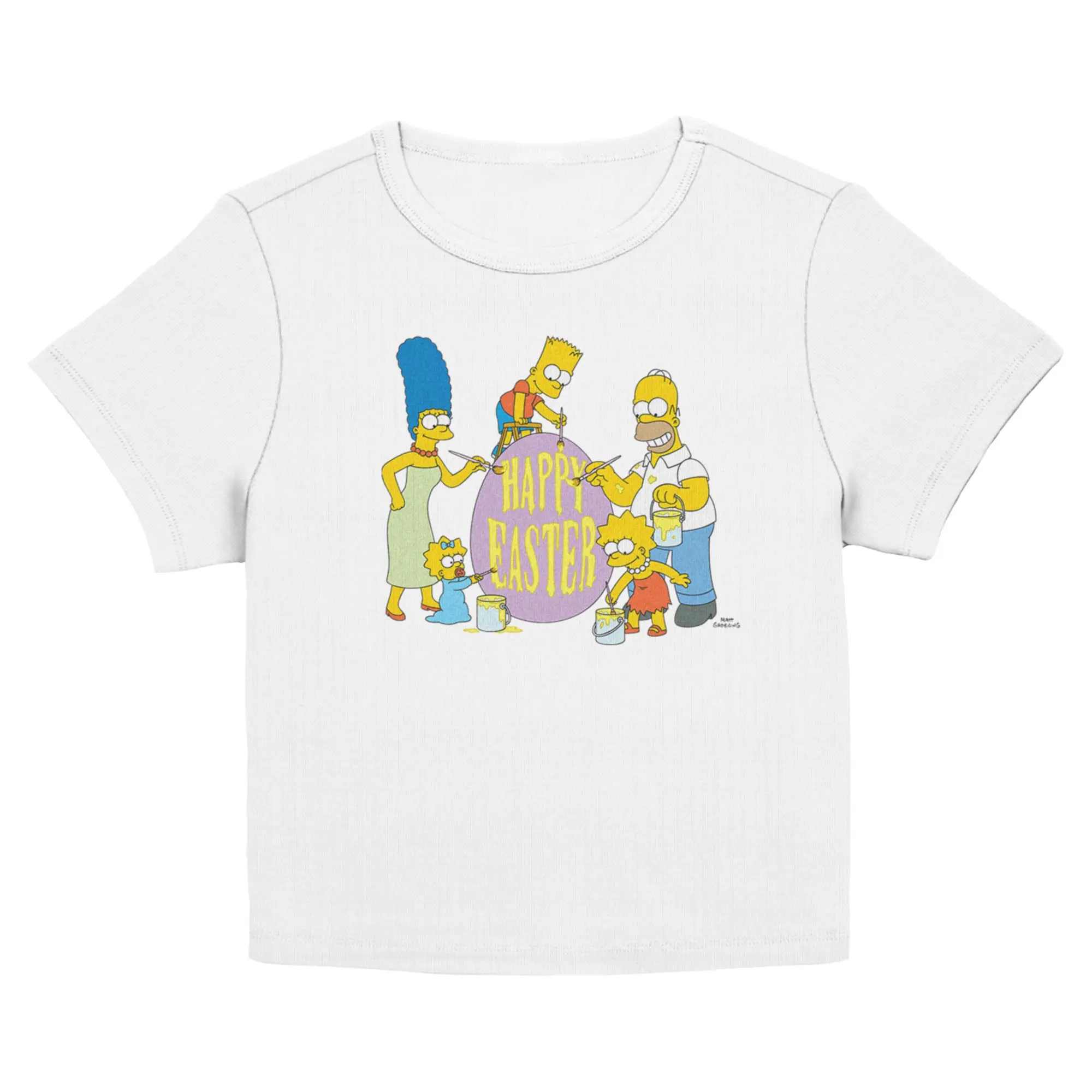 Juniors Womens The Simpsons Happy Easter Family Activities T Shirt