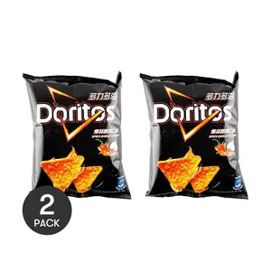 2 Pack Doritos Taiwan Edition - Fiery Garlic & Spicy Flavor Corn Chips 40g Each - Authentic Asian Snack