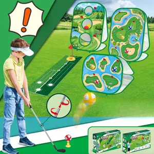 2-in-1 Golf Toy, 1 Set Indoor & Outdoor Golf Toy, Parent-child Interactive Game, Sports Toy for Kids, Birthday Gift for Boys & Girls