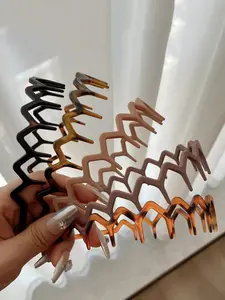 3pcs Unisex Zigzag Hairbands, Plastic Teeth Hair Clips, Anti-Slip Comb Hair Bands, Home Skincare Headbands, Workout Headband for Women and Men, Headband Set