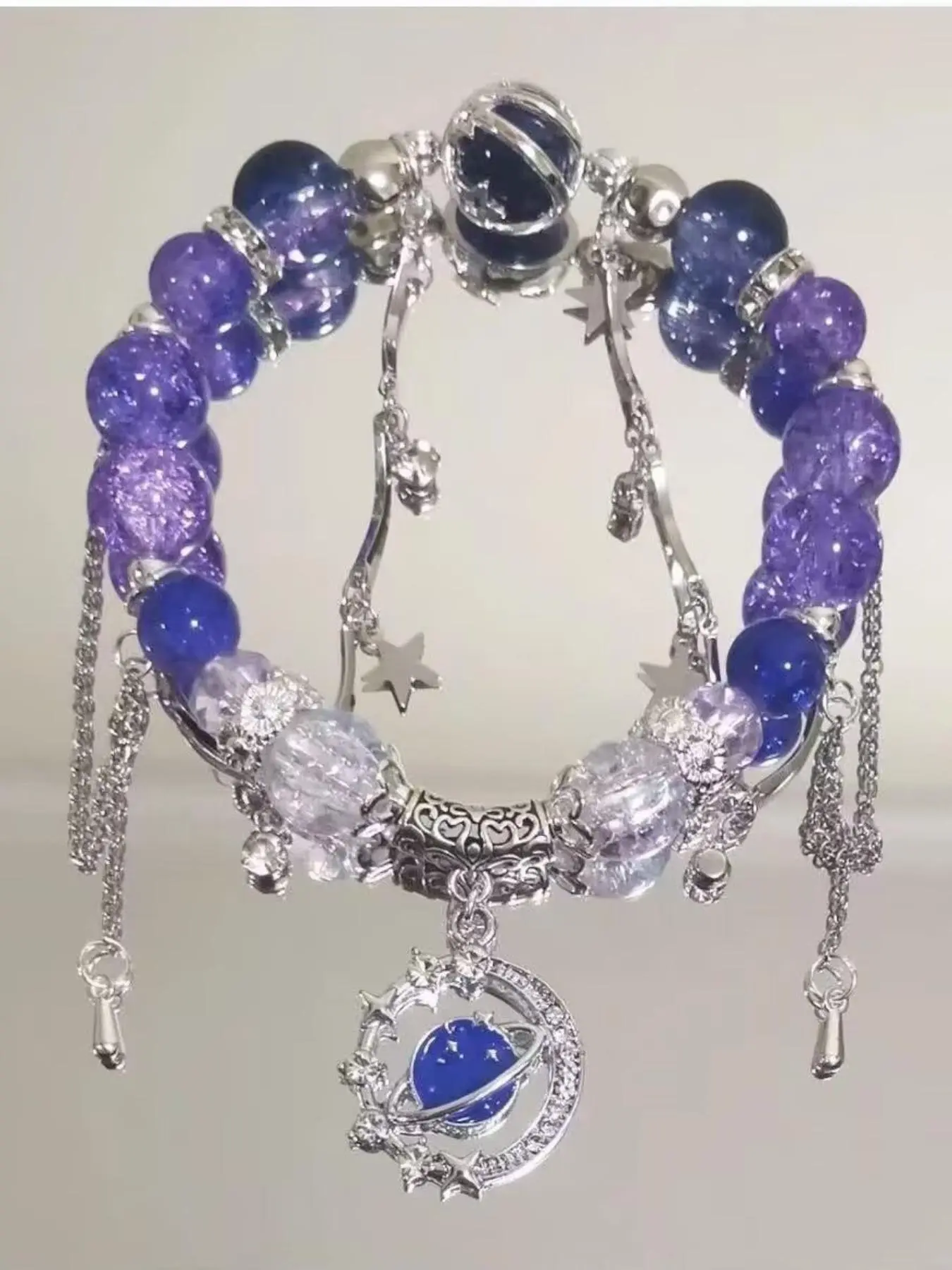 Star & Planet Design Beaded Bracelet, Stackable Bracelets, Fashionable Jewelry for Women & Men, Trendy All-match & Exquisite Jewelry for Birthday Gift, High Quality Bracelet, Beads Bracelets