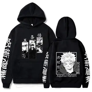 [LYBH] Anime Jujutsu Kaisen Hoodies Men Satoru Gojo Print Sweatshirt Autumn Winter Harajuku Hoody Hooded Streetwear Hoodie