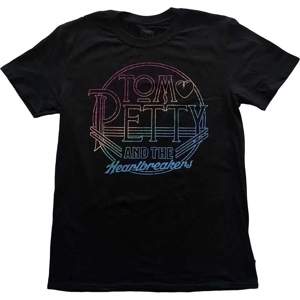 Tom Petty & The Heartbreakers Circle Logo T-Shirt Black New _ Gift for Him, Gift for Husband, Perfect Gift for Fans