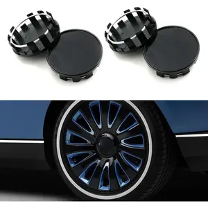 4PCS Wheel Center Caps for Rims, Snap-in Plastic Wheel Center Hub Cap Cover, Universal Car Accessories (Outer 54MM/2.13 Inch, Inner 45MM/1.75 Inch) (Black)
