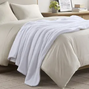 Beautyrest BR51-4437 66 x 90 x 0.25 in. Dream Soft Blanket, White - Twin Size
