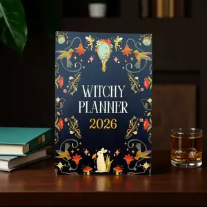 2026 Magic Planner Book with Moon Phases, Zodiac Layouts, Gothic Style Notebook, Ritual Reminders, Gratitude Journal, Goal Setting