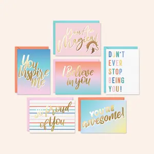 SWEETZER & ORANGE Boxed Encouragement Cards with Envelopes - 24 Inspirational Cards for Motivational Notes and Quotes