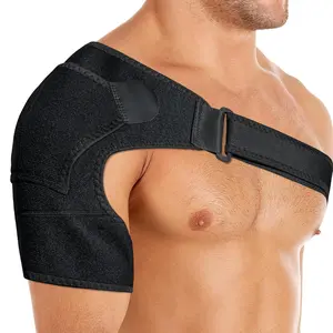 Shoulder Brace for Men & Women - Adjustable Compression Wrap for AC Joint, Torn Rotator Cuff Relief, Impingement, Tendonitis, Bursitis - Stabilizing Support Sleeve Fits Right & Left
