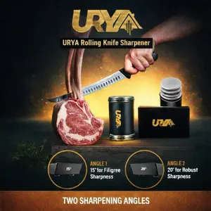 URYA™ 6-in-1 Rolling Knife Sharpener Set – Precision Sharpening System
