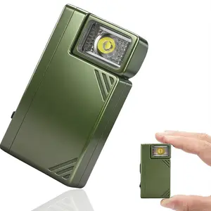 Rechargeable EDC Flashlight, Powerful Flashights, 400 Lumens Portable Flat Mini Flashlights, IP68 Waterproof Multi-Mode Magnetic Small Keychain Flashlight for Camping, Emergency Black Light