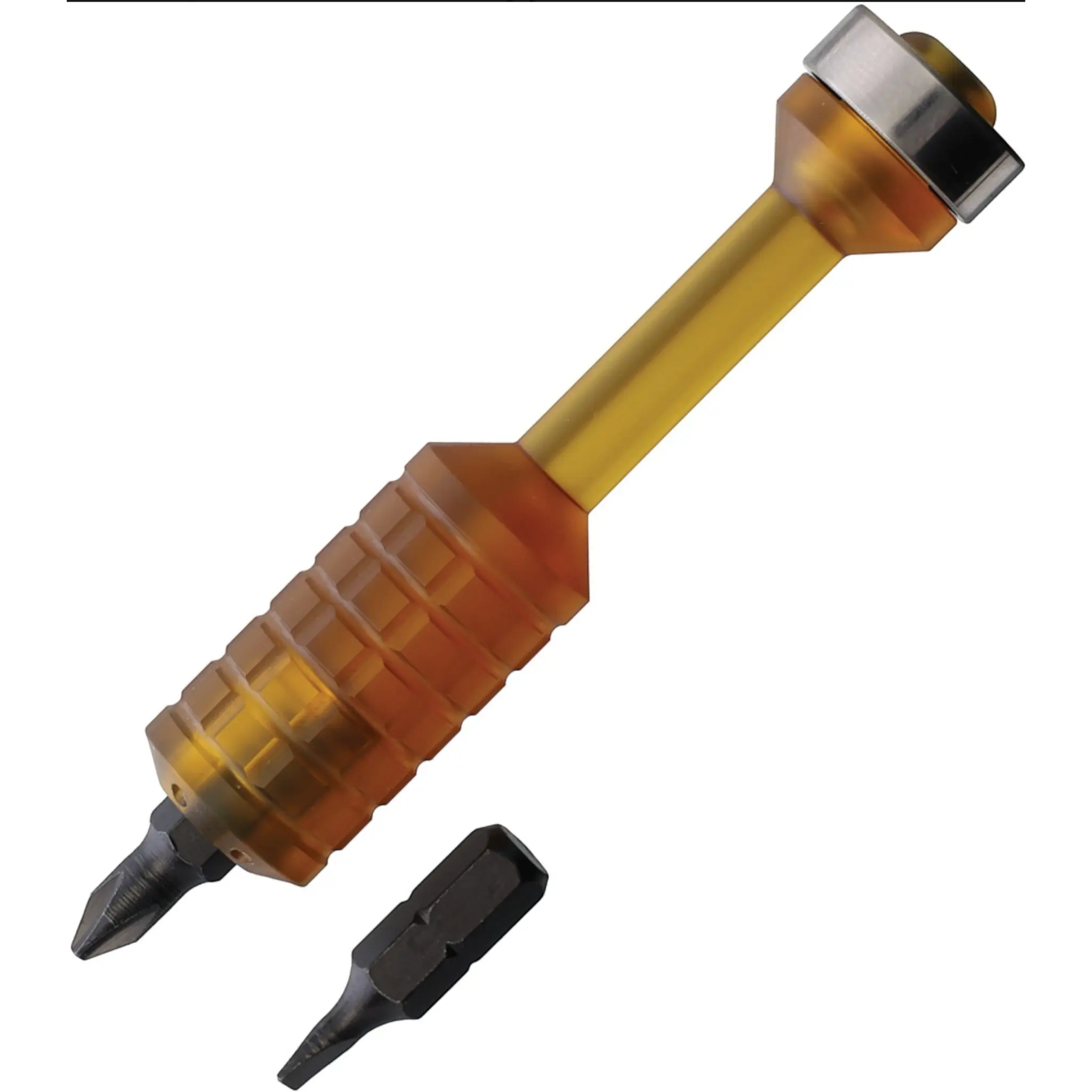 Compact Titanium-Alloy Stubby Screwdriver Bit-Driver Tool with Holder, Mini Design, Lightweight Grip, Reduced Wobble, 1-Handed Operation, Bike Repair Capability, Screwdriver Bit Set, Titanium Alloy Screwdriver