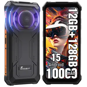 FOSSIBOT F110L Android 15 Rugged Smartphone, 12GB+128GB /2TB Rugged Call Phone, 10000mAh Unlocked Phone 128dB Loud Volume 6.745" 50MP Camera Waterproof Smartphone 4G Dual SIM/Camping Light