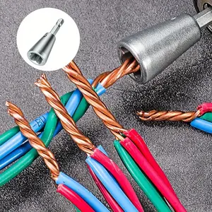 Wire Twister Tool for Drill (1 Count), Drill Wire Twister, Wire Twister & Wire Connector, Wire Stripping and Twisting Tool for Electricians and DIY