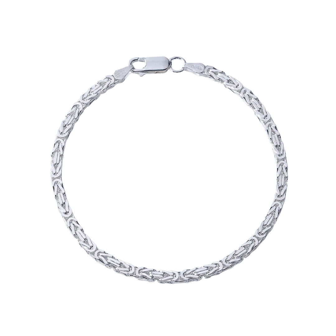 3MM Byzantine Bracelet in 925 Sterling Silver