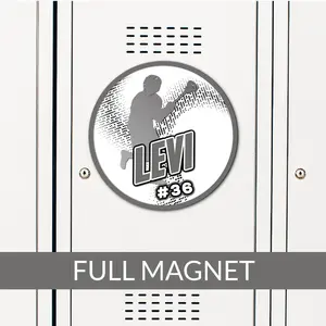 Boy's Lacrosse Team Locker Magnet and Hotel Door Sign for Schools and Clubs