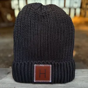 Personalized Cozy Cuff Branded Beanie – Custom Initialed & Hand-Branded for You