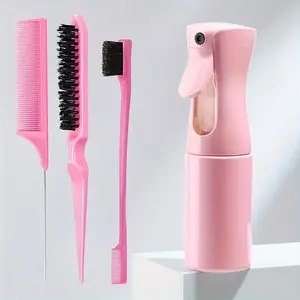 Hair Design Set, Multifunctional Comb and Spray Bottle, Suitable for Various Hairstyles, Unfragranced, Ideal for Daily Use, Heatless Styling Tools