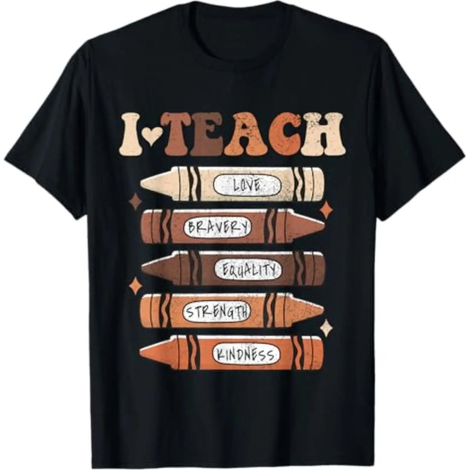 Empowering Black History Month with Melanin Crayons TShirt Celebrating Black Teachers