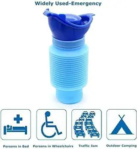 Emergency Urinal for Kids Adult,Portable Reusable Outdoor Urinal Potty Pee Bottle, Outdoor Shrinkable Urinal for Travel, Camping, Hiking, Traffic Jam and Queuing