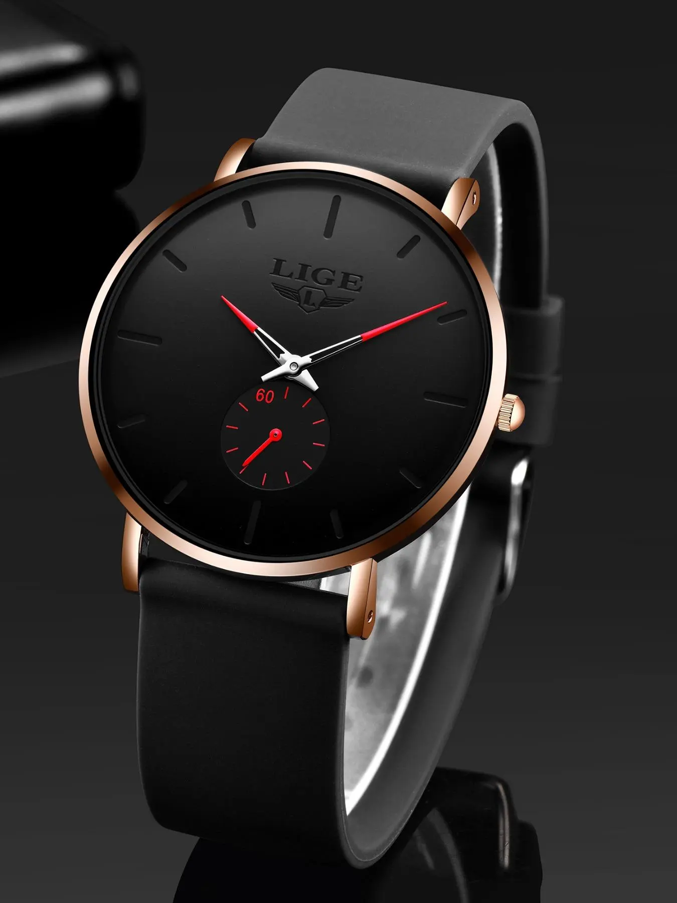 Men's Business Fashion Round Dial Analog Quartz Watch, Minimalist Modern Style, Trendy Wristwatch for Daily Use, Gift with Box