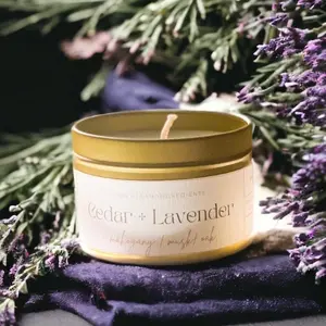 Cedar Lavender Travel Tin Candle - 4oz